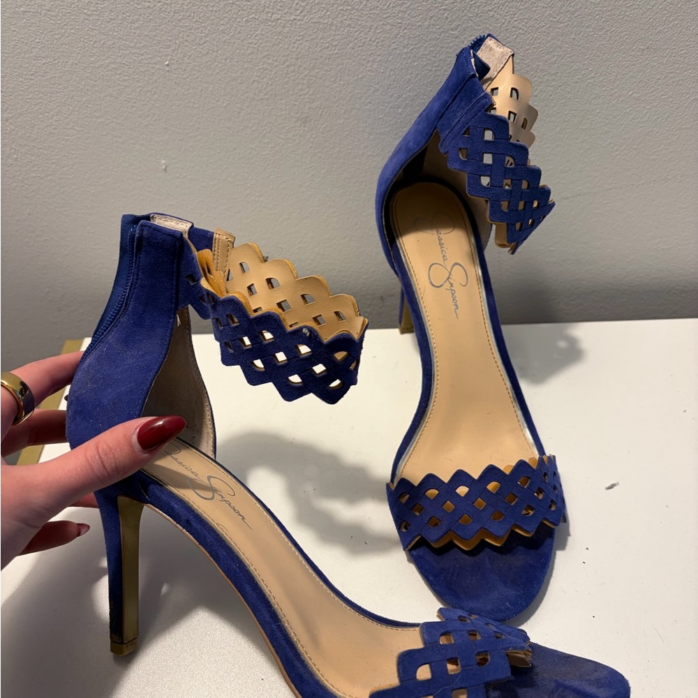 Jessica Simpson Blue Suede Women's Heels